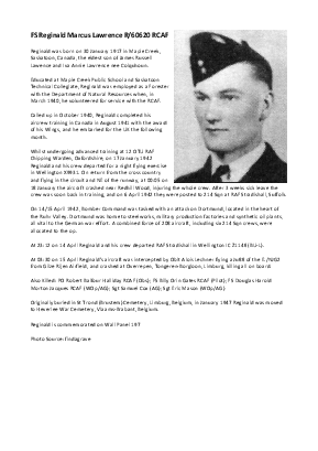 A preview of a PDF biography for Lawrence, Reginald Marcus